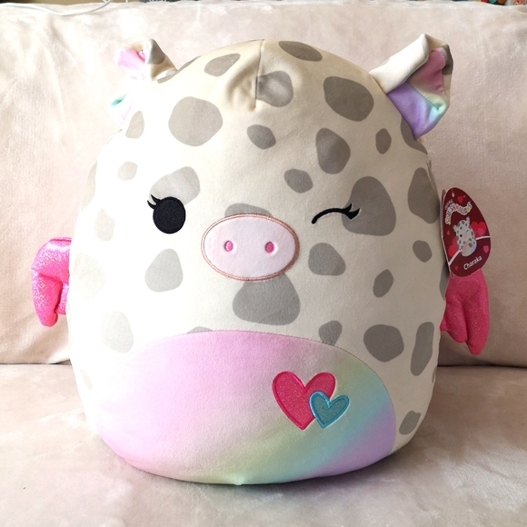 Squishmallow Charaka the flying pig, 16 inches, Valentine's edition - Picture 1 of 5